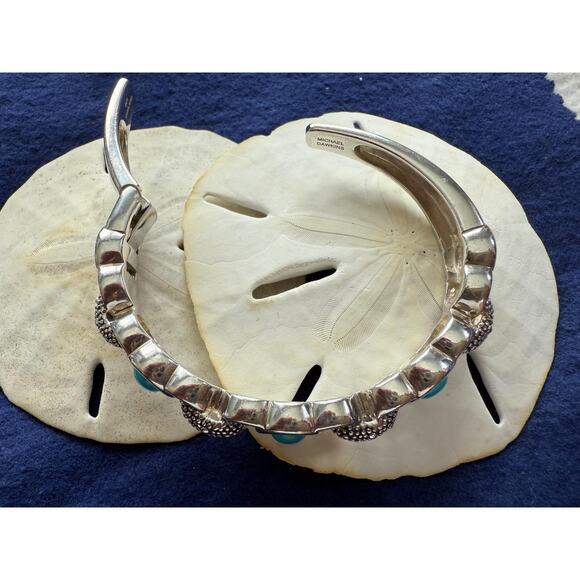 Michael Dawkins Starry Night Turquoise Hinged Cuff - Picture 5 of 9